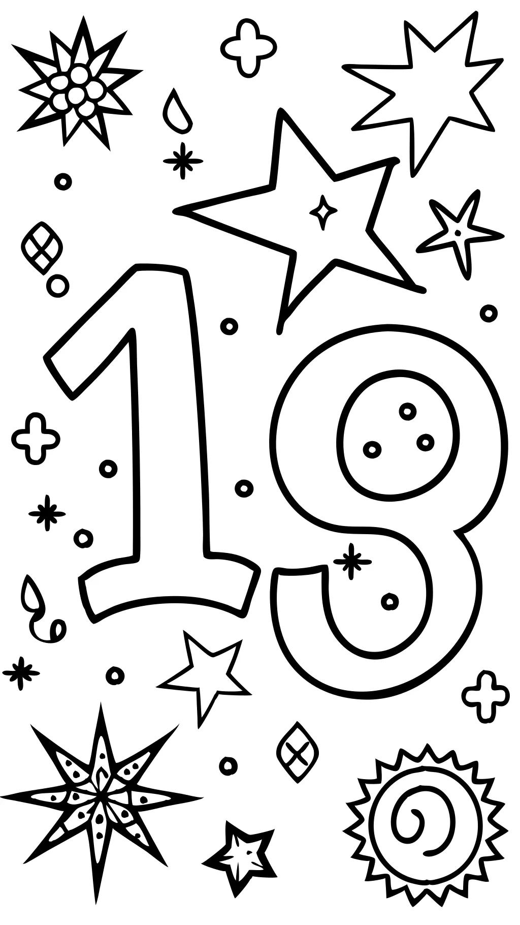 number coloring page